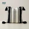 Cojín Decorativo Retro con Borlas y Borlas de Hilo de Algodón, Funda de Cojín para Sofá de Sala de Estar, Decoración de Casa de Huéspedes Estilo Nórdico