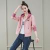 Moletom com Capuz para Mulheres 2026 Novo Estilo Tendência Petite Fashionável Estiloso Cardigan Jaqueta Esportiva para Primavera e Outono