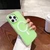 Funda Magnética de Gel Dos en Uno para Teléfono Adecuada para Iphone1615Promax Color Puro Dopamina Simple Cubierta Protectora