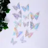 Borboleta Metálica Oca 3D Borboleta de Simulação Estéreo Adesivos de Decoração para Casa Cor de Borboleta de Comércio Exterior Adesivos de Parede