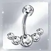 Anillo de Acero Inoxidable para Ombligo con Diamantes, Superventas Transfronterizo, Diseño de Pista de Estrellas de Moda, Joyería Personalizada para Piercings