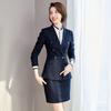 Traje de Atuendo Profesional para Mujer, Ropa Formal, Traje a Rayas Elegante y con Estilo, Traje de Falda, Ropa de Trabajo, Atuendo de Negocios