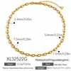 Collar Básico de Acero Inoxidable con Cruz Modelo Clásico Versátil Cadena de Corazón Broche de Nariz de Cerdo Chapado en Oro Real de 18K Collar Impermeable