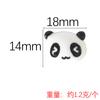 Accesorios de joyería de resina al por mayor panda de dibujos animados blanco y negro parche de joyería de epoxy para teléfono móvil accesorios para el cabello diy para niños