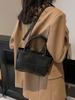 Bolso de Cubo de Moda de Mano de Alta Gama con Diseño Nicho Estilo Coreano para Mujer 2024 Nuevo Estilo Tejido Retro Bandolera
