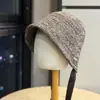 Sombrero tipo cubo de mezcla de lana para adelgazar el rostro estilo coreano para mujer, sombrero tipo cubeta de punto cálido para otoño e invierno, gorro de lana de tacto de alta gama