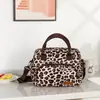 Bolsa Térmica para Almoço Feminina de Tecido Oxford Estampado Mais Vendida no Exterior, Bolsa Térmica Portátil de Mão e Transversal Ecológica de Peva