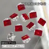 Decoraciones para Uñas con Pedrería K9 Rectangular en Forma de Rombo Sin Base, Accesorios de Bolas de Pedrería de Azúcar Helado Terminados a Mano, Decoración de Uñas al por Mayor