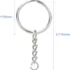 Transfronterizo en stock Subcontratación Metal 25 Aberturas Más Broche de Langosta con Cadena de Cuatro Secciones Colgante Simple para DIY Llavero