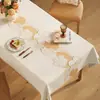 Nova Toalha de Mesa 2025 Impermeável, à Prova de Óleo, Anti-Escaldante, Sem Lavar Mesa de Jantar Mesa de Café Mesa Retangular Toalha de Mesa Tapete de Mesa com Sensação de Luxo Leve