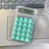 Mini Calculadora Feijão de Açúcar fofa mini portátil contadora de aparência bonita transparente pequena calculadora de aprendizado para estudantes