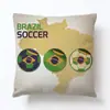 Fronha Patriótica Bandeira Americana Estrela Listra Almofada para Sofá de Casa Almofada de Sofá Logo da Copa do Mundo de Futebol