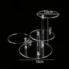 Suporte de Exibição de Joias em Acrílico Transparente Bandeja Quadrada Multicamadas Suporte de Exibição para Cosméticos e Miniaturas