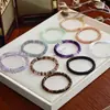 Pulsera Recta de Cristal Natural Chiling, Amatista Amarilla, Placa de Piedra Ojo de Tigre Súper Dorado Negro Pulsera Recta Venta al por Mayor