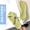 Pantuflas de viaje plegables para mujer, chanclas portátiles de verano para nadar, sandalias desechables para viaje de negocios de hotel para hombre