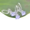 Pendientes de circonita populares coreanos, venta al por mayor, temperamento, sin agujero para la oreja, clip de oreja de resina transparente, accesorios de pendientes DIY de moda
