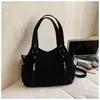 Bolso Tote de Gran Capacidad de Nicho para Mujer 2025 Nuevo Vintage para Viajes Diarios Bajo el Brazo Bolsa para Motocicleta con Múltiples Bolsillos Bolso de Hombro Cruzado