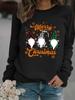 Suéter sudadera con estampado navideño de cuello redondo y manga larga informal para mujer, otoño e invierno, transfronterizo de Europa y Estados Unidos, venta al por mayor