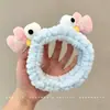 Linda diadema de felpa para lavarse la cara, diadema antideslizante de pinza de cangrejo, a prueba de humedad, diadema especial para lavarse la cara y deportes