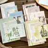 Papel Material Crepúsculo Fragmento Fino Serie Diaria Ligero Retro Artístico Fondo Decorativo para Diario 60 Hojas Incluidas 6 Diseños