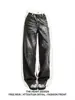 Jeans de Moda Americana 3D Teñidos con Cera para Hombres y Mujeres, Estilo Retro de Nicho, Holgados, Pierna Ancha, Pantalones Largos Casuales