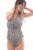 Nueva Lencería Sexy Europea y Americana, Halter Profundo con Espalda Descubierta, Camisón Sexy de Seda Imitación Sedosa, Íntimos de Exportación