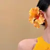 Didy No Tiene Miedo del Mismo Pasador Verde de Phalaenopsis Flor Lateral Flor Artificial Tocado Accesorios para el Cabello de Viaje a la Costa