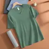 Camiseta de manga corta para hombre de modal, top de cuello en V, camiseta interior antibacteriana, camiseta fina de seda helada de tacto frío de secado rápido de media manga