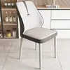 Silla Nórdica Simple Silla con Respaldo de Lujo Ligero Moderno Italiano Silla de Comedor para el Hogar Silla para Mesa de Comedor de Hotel Taburete de Restaurante Metal