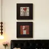 Pintura Decorativa Floral Vintage para Sala de Estar, Arte de Nicho, Arte de Pared para Comedor, Pintura Retro Francesa para Cabecera de Dormitorio, Pintura para Cómoda