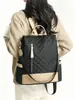 2026 nuevo al por mayor transfronterizo moda cuadros cuero suave doble propósito mochila de viaje casual para mujer antirrobo mochila moderna