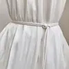 Vestido de Perlas Cinturón Delgado Estilo Simple para Mujer Cinturón Casual Moda Versátil Accesorios para Vestir Nuevo Cinturón 2025