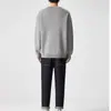 Suéter de Estilo Maduro Ligero para Hombre 2026 Primavera y Otoño Nuevo Casual Holgado Rayado Bloque de Color Cuello Redondo de Punto Camisa Base Top