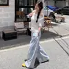 Pantalones de Cuadros Frescos Estilo Nuevo Primavera/Verano 2026 para Mujer, Pantalones Holgados Casuales Rectos de Pierna Ancha, Pantalones Delgados de Cintura Alta