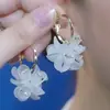 Moda Coreana Estilosa Design de Nicho Brincos de Pétala de Alta Qualidade Super Fada Elegante Doce Versátil
