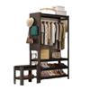 Estante Armario Accesorios de Acero Inoxidable Perchero para Colgar Ropa Perchas Abiertas Suelo Montaje Sencillo Armario Interior Almacenamiento