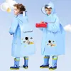Impermeable infantil para niños y niñas, impermeable y a prueba de lluvia, adecuado para estudiantes de jardín de infantes y escuela primaria, portátil con espacio para mochila