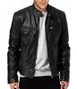 Jaqueta de Couro Masculina Primavera Roupa de Motociclista Casaco Jovem