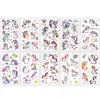 Nuevo Set de Pegatinas de Tatuaje de Dibujos Animados para Niños al por Mayor Impermeables Lindos Unicornio Sirena Dinosaurio Pegatinas para la Cara