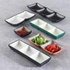 Plato de Sabor Milamina Platos Pequeños Platos Platos Platos Platos para Condimento y Salsa para Mojar Platos para Fondue Barbacoa Plástico Comercial Platos Dobles Triples