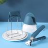 Pinza anti-quemaduras levantador de platos de cocina clip para tazón artefacto para tazón de cazuela tapete antideslizante acero inoxidable cocina silicona juego de tres piezas