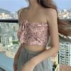 [bala de cuatro lados] puro querer top de tubo para llevar afuera pequeño fresco chica hot floral pequeño camisola verano estudiantes envolver pecho interior