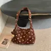 Bolso de Lunares 2026 Nuevo Moda Otoño/Invierno Bolso de Hombro, Bolso de Hombro Cruzado de Alta Gama para Viajar, Bolso Vintage Tipo Empanada
