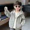 Chaquetas de Primavera y Otoño para Niños 2026 Nuevo Estilo Otoño Casual Versátil con Capucha para Niños Ropa de Moda para Otoño