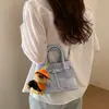 Bolsa de Mão Quadrada Pequena Casual Simples Estilo Coreano para Mulheres Nova Moda Primavera 2026 Bolsa de Ombro Transversal com Textura de Alto Padrão