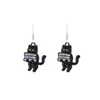 Pendientes de Gato con Diseño Lindo de Lectura de Dibujos Animados Pendientes Simples Versátiles Pendientes de Nicho Simples para el Viaje Diario