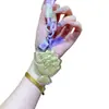 Colgante de Oro de Venta Caliente con Diseño de Flor, Llavero de Oro, Colgante para Bolso de Estilo Minimalista, Fábrica de Regalos al por Mayor