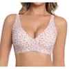 Sujetador Sexy de Gel con Estampado de Leopardo Transfronterizo Más Talla, Superventas, con Hermoso Diseño en la Espalda, Soporte Suave, Cómodo, Transpirable, Sencillo y Estilo Push-Up