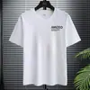 Nueva Camiseta Versátil de Verano de Seda Helada de Secado Rápido de Manga Corta Moderna Delgada Holgada Deportiva Versátil Camiseta de Manga Corta para Hombre