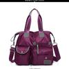 Nova Bolsa de Lona Feminina de Ombro Estilo Coreano Nylon Tecido Oxford Bolsa Feminina de Mão Transversal Bolsa Grande Grande Capacidade Mamãe